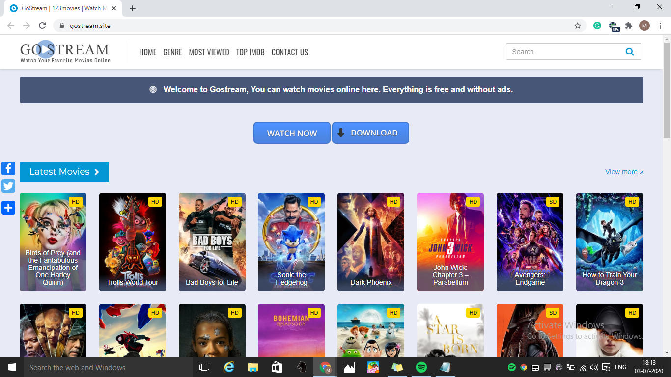 movie streaming websites free online