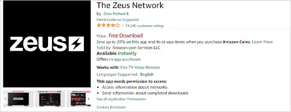 download Zeus on Fire TV